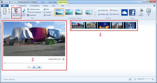 cara upload gambar di movie maker