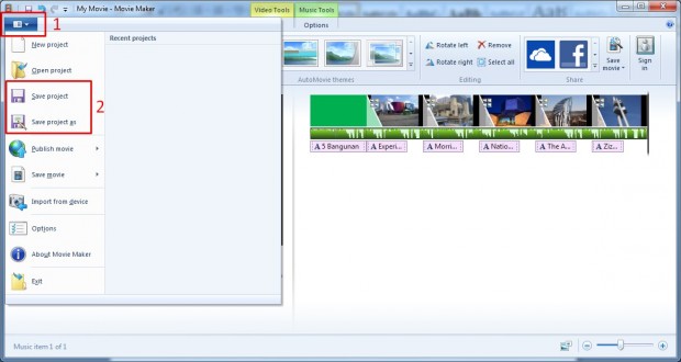 menyimpan project movie maker