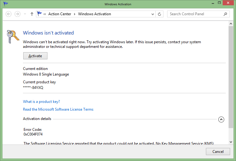 0xc004f074. 0xc004f074 ошибка активации Windows 10. Код ошибки 0xc004f074 при активации виндовс. АКТИВАТИОН 8.5.