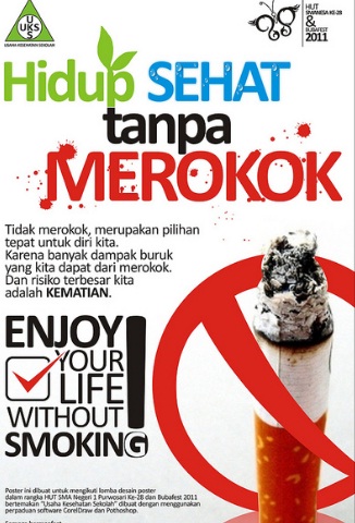 Contoh Poster Iklan Layanan Masyarakat Rokok