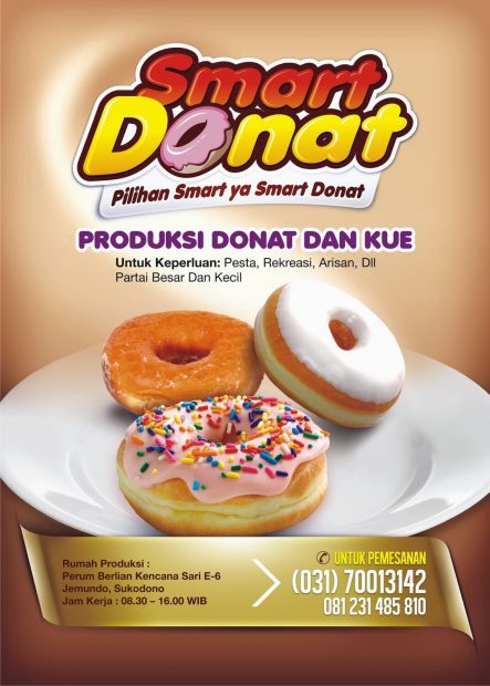 Contoh gambar poster komersial makanan - SMART DONAT