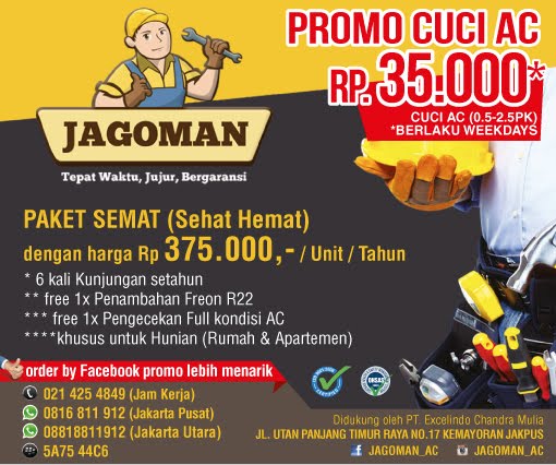 Contoh poster komersial jasa service AC - JAGOMAN