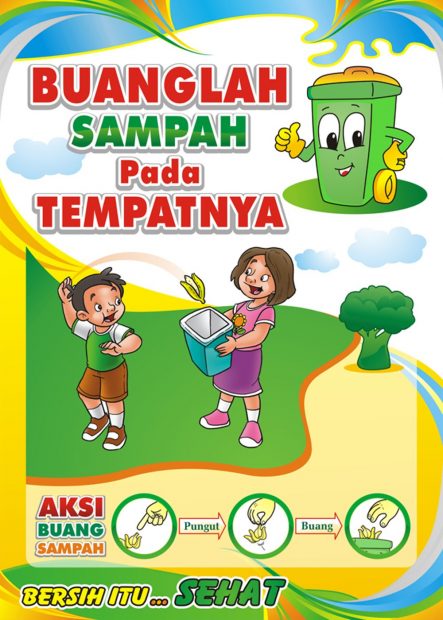 Poster Kebersihan Lingkungan Sekolah Ide Poster Terbaik