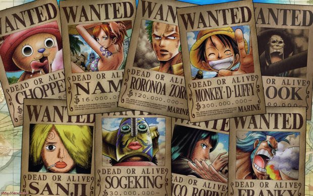 one piece wanted poster hd