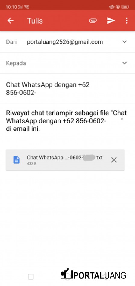 cara backup whatsapp ke email
