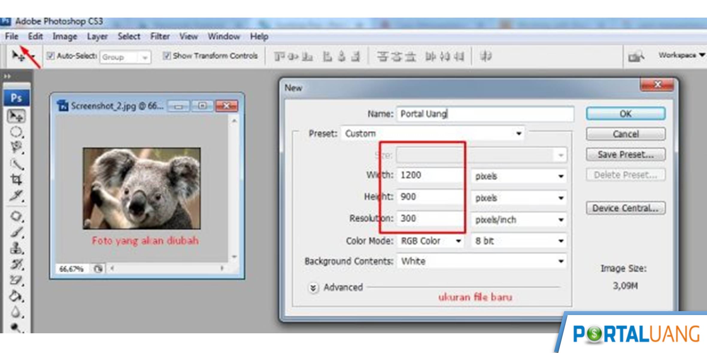 Meningkatkan Resolusi Gambar di Photoshop