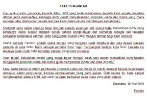 6 Contoh Kata Pengantar Proposal Usaha [ Doc / PDF ]