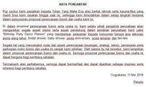 Contoh Kata Pengantar Proposal Usaha - Portal Uang