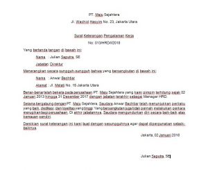 Download : 8 Contoh Surat Keterangan Kerja 2023 Doc / Pdf