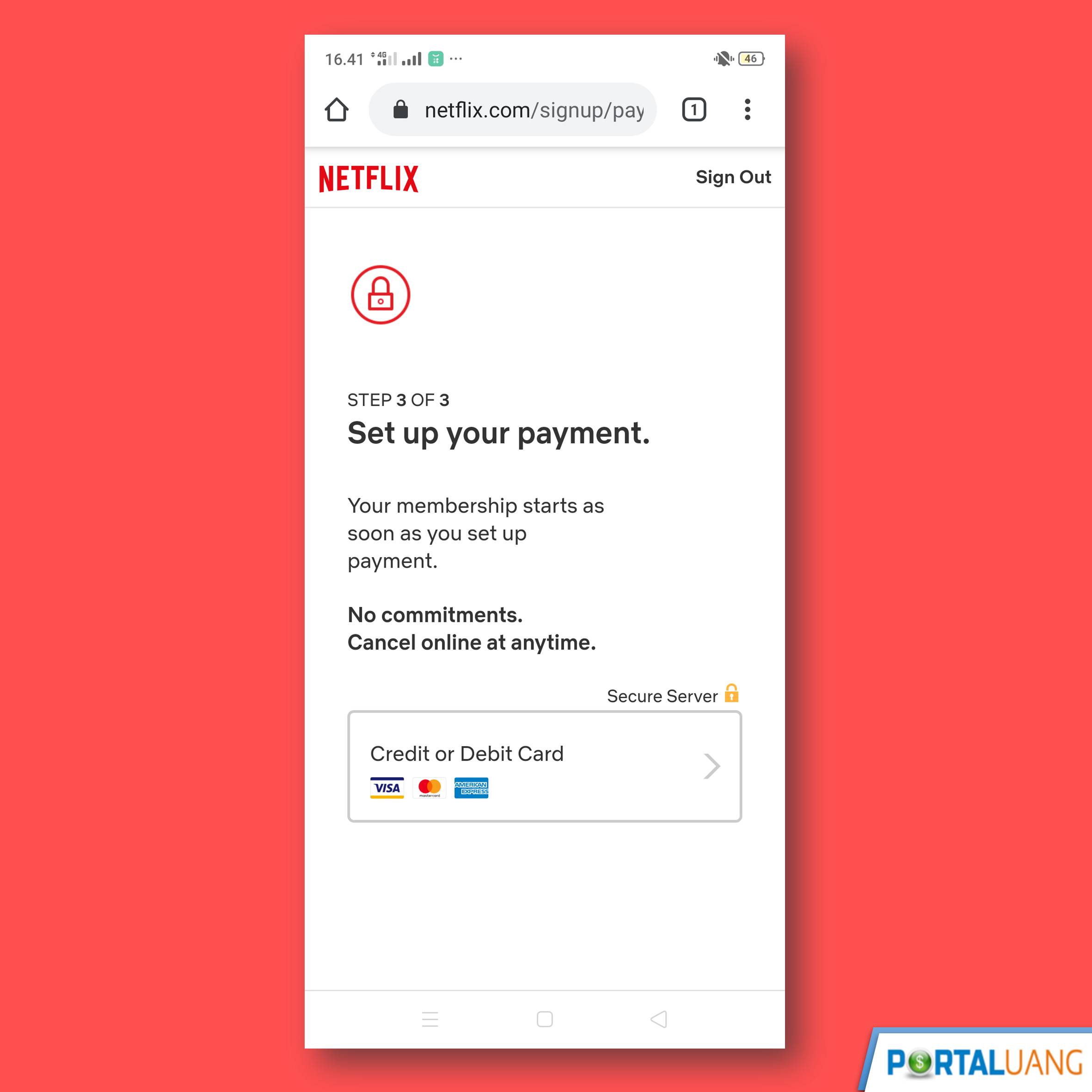 Pilih Metode Pembayaran Netflix
