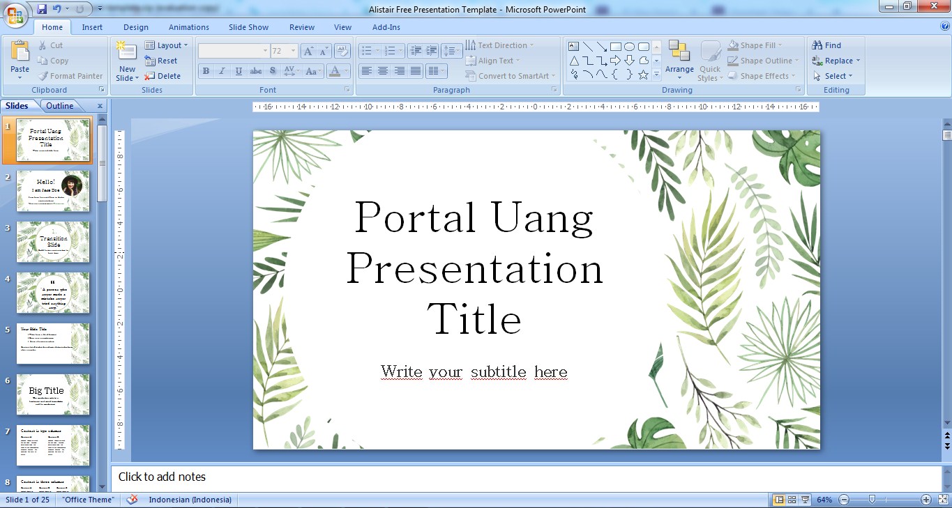 template ppt keren