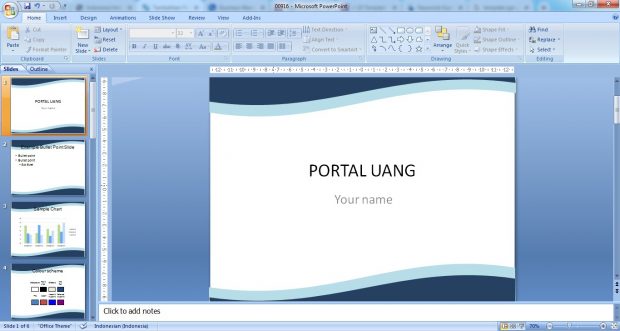 template ppt simpel