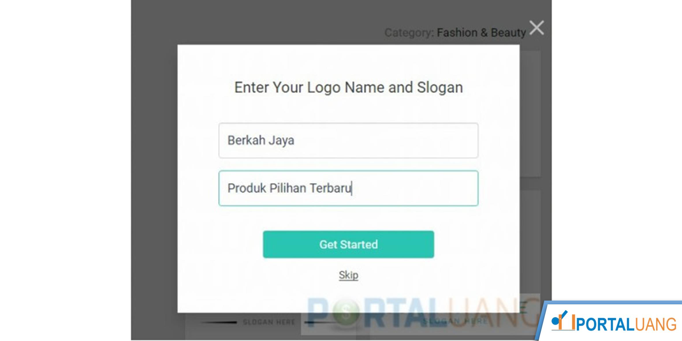 cara membuat logo online shop gratis