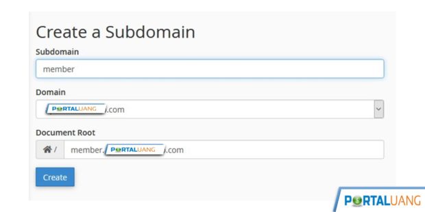 cara membuat sub domain website