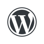 logo wordpress hitam putih