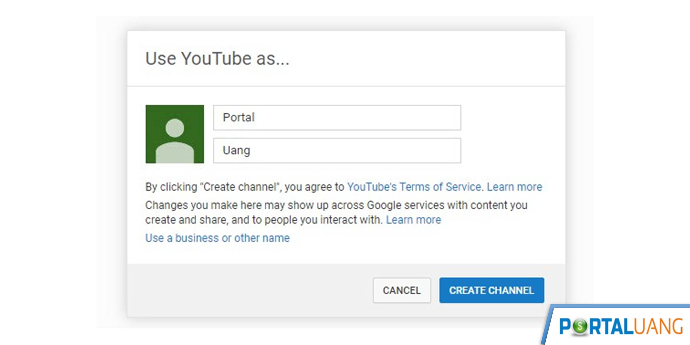 cara buat channel youtube