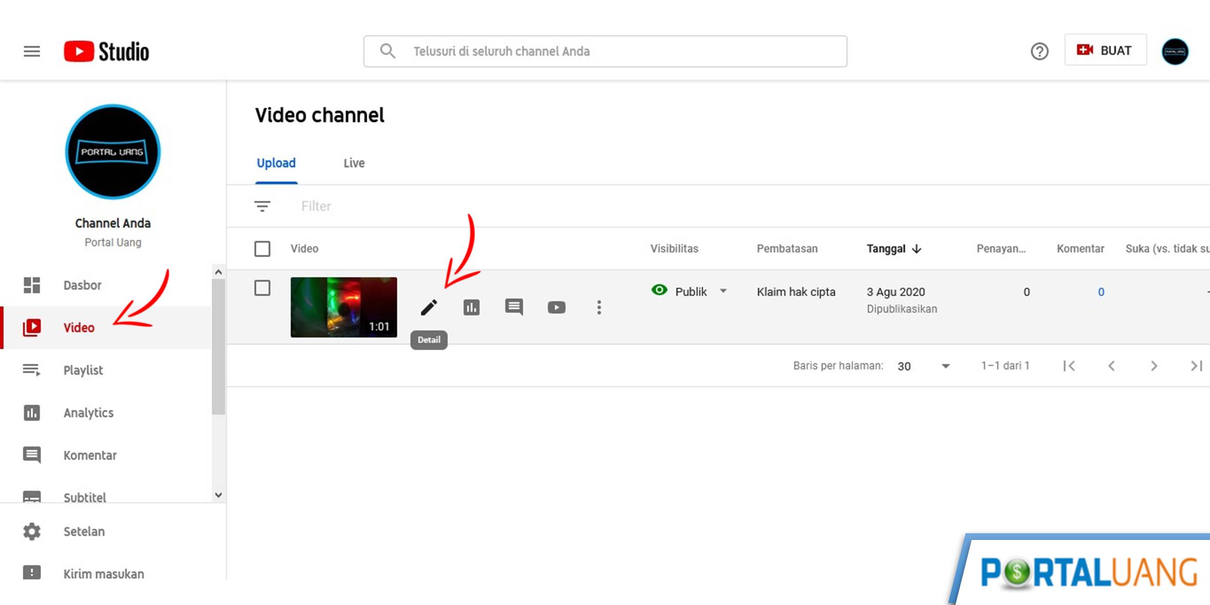 cara mengedit video yang sudah di upload di Youtube