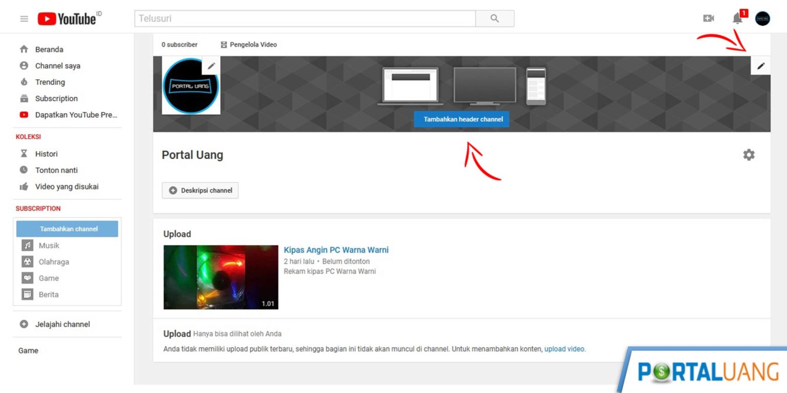 Header Youtube : Contoh, Ukuran, Cara Membuat Dan Mengganti