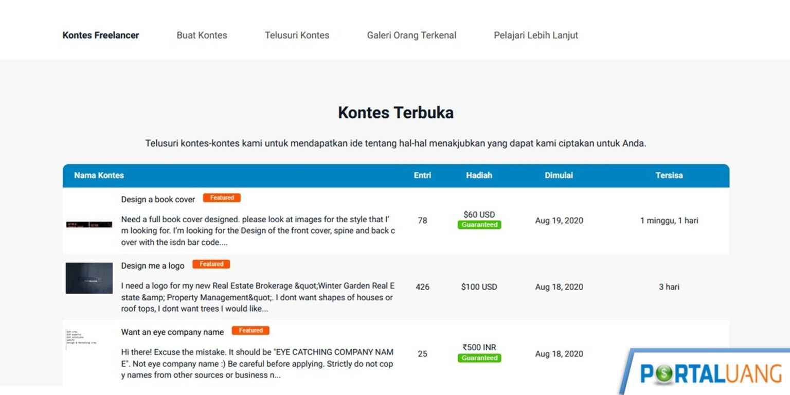 14 Situs Kontes Desain Logo (2023) : Untuk Pemula - Mahir