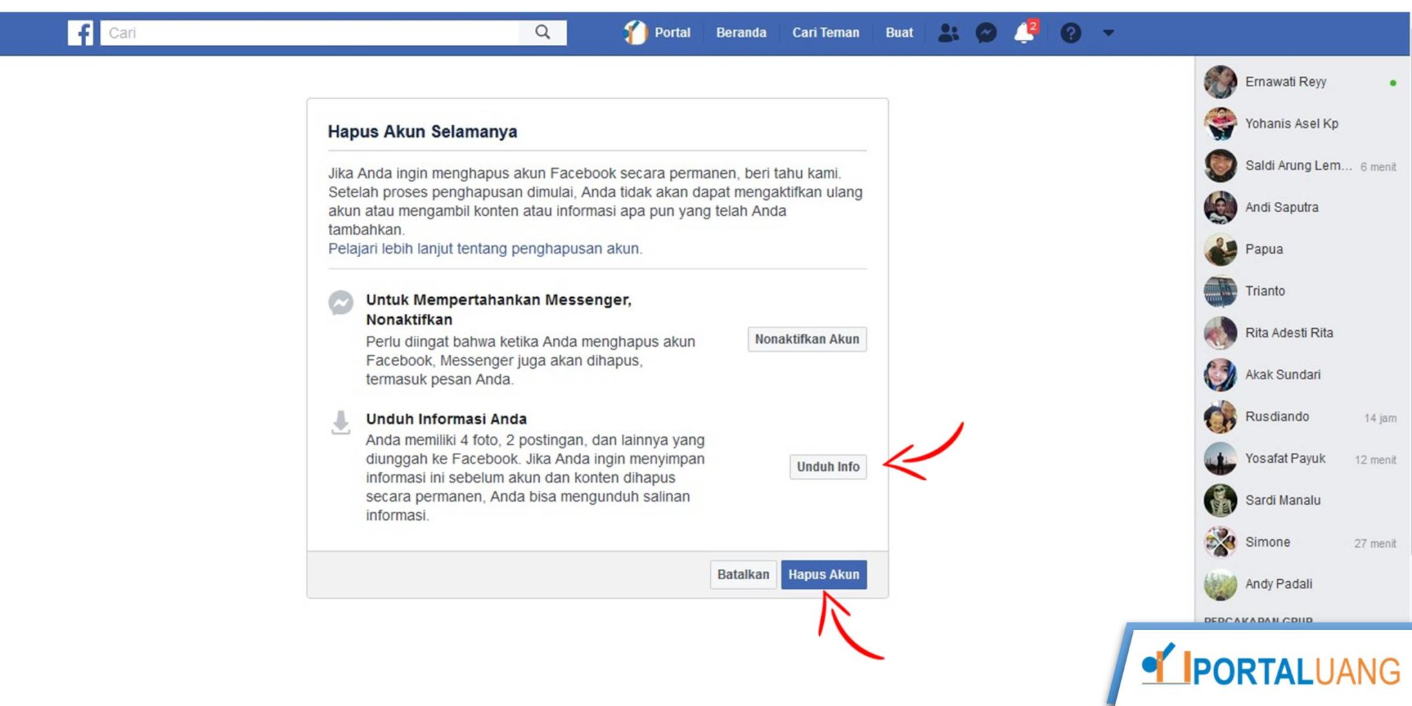 Akun Facebook Cara Buat Daftar Ganti Nama Hapus Mengembalikan