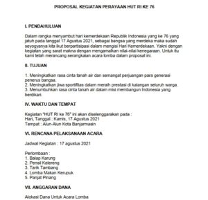 Download : 3 Contoh Proposal Kegiatan 17 Agustus 2023 [Doc/Pdf]