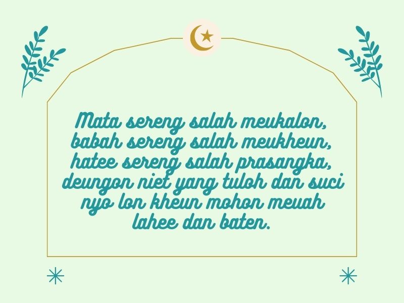 Ucapan Selamat Hari Raya Idul Fitri Bahasa Aceh