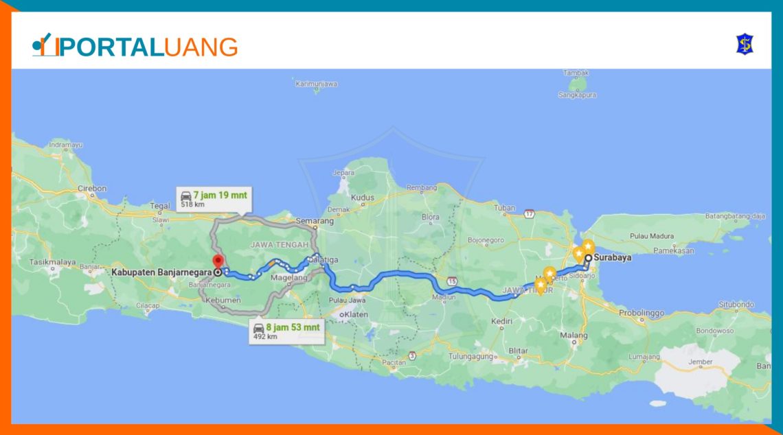 Surabaya Banjarnegara Berapa Jam dan Berapa Kilo