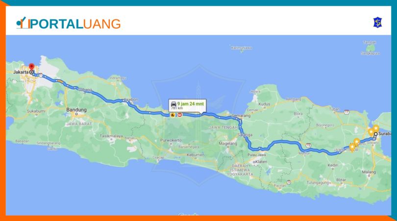 Surabaya Jakarta Berapa Jam dan Berapa Kilo (km)?