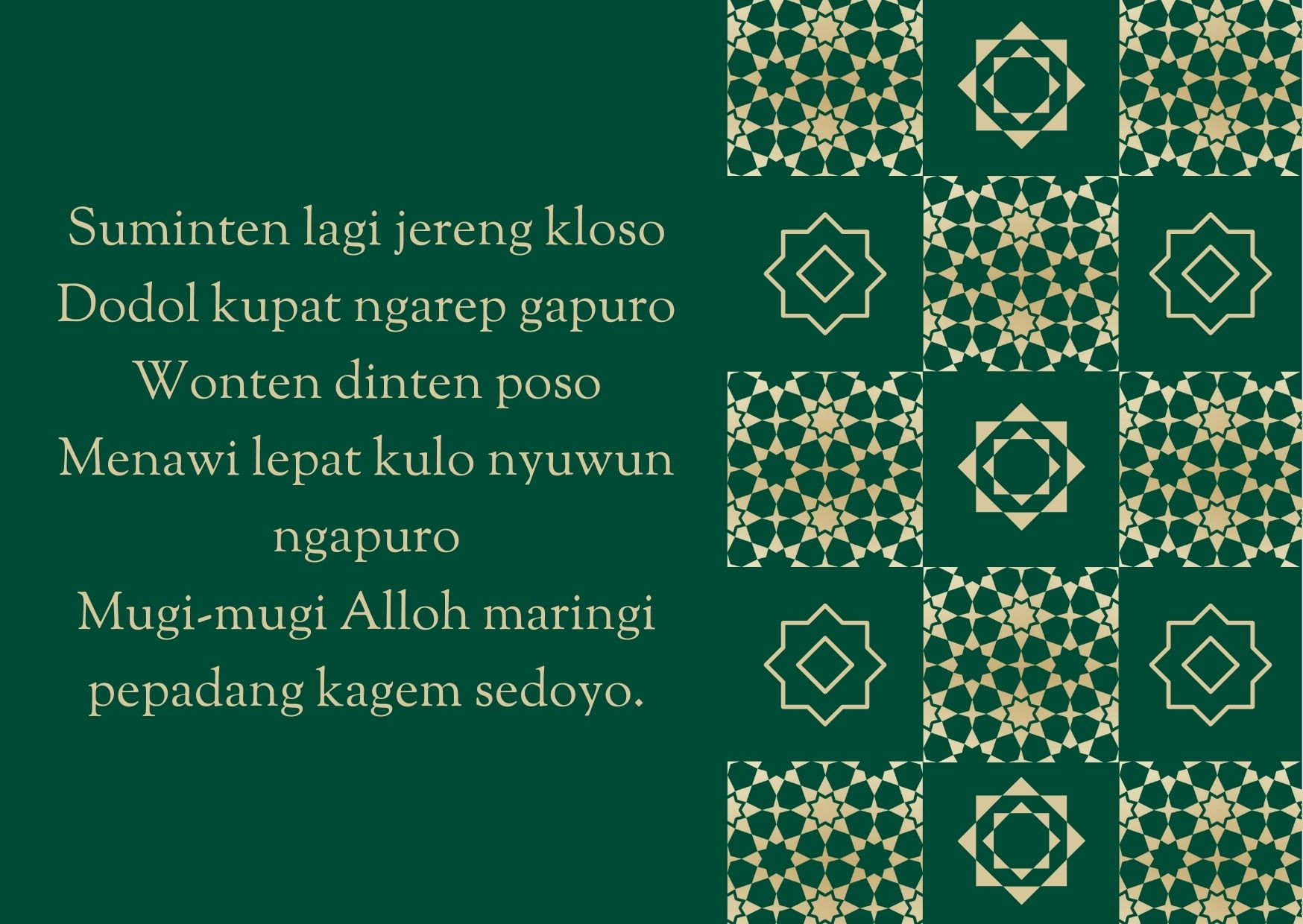 ucapan ramadhan bahasa jawa krama inggil