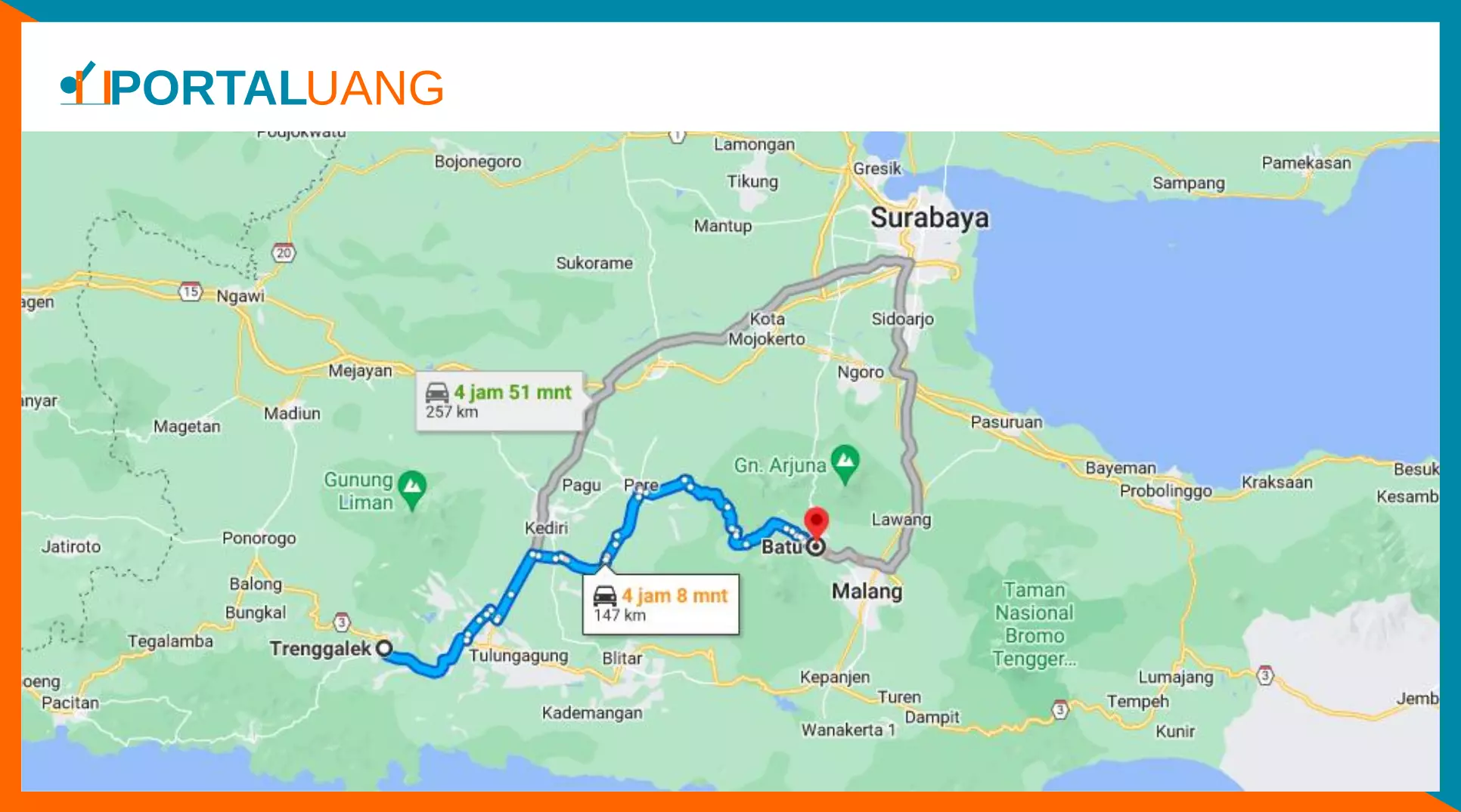 Trenggalek Batu Berapa Jam Dan Berapa Kilo Km